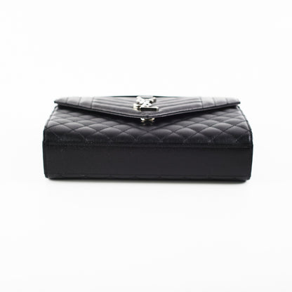 Saint Laurent Medium Black Envelope Shoulder Bag