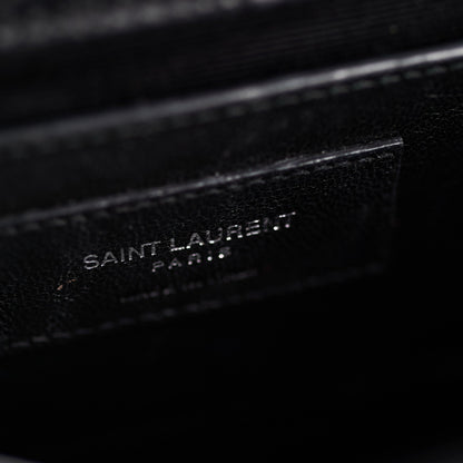 Saint Laurent Medium Black Croc Kate Crossbody Bag