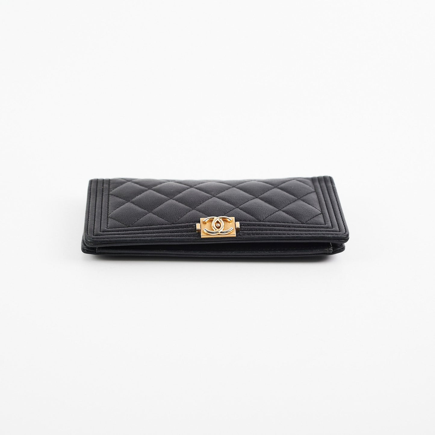 Chanel Boy Black Caviar Wallet