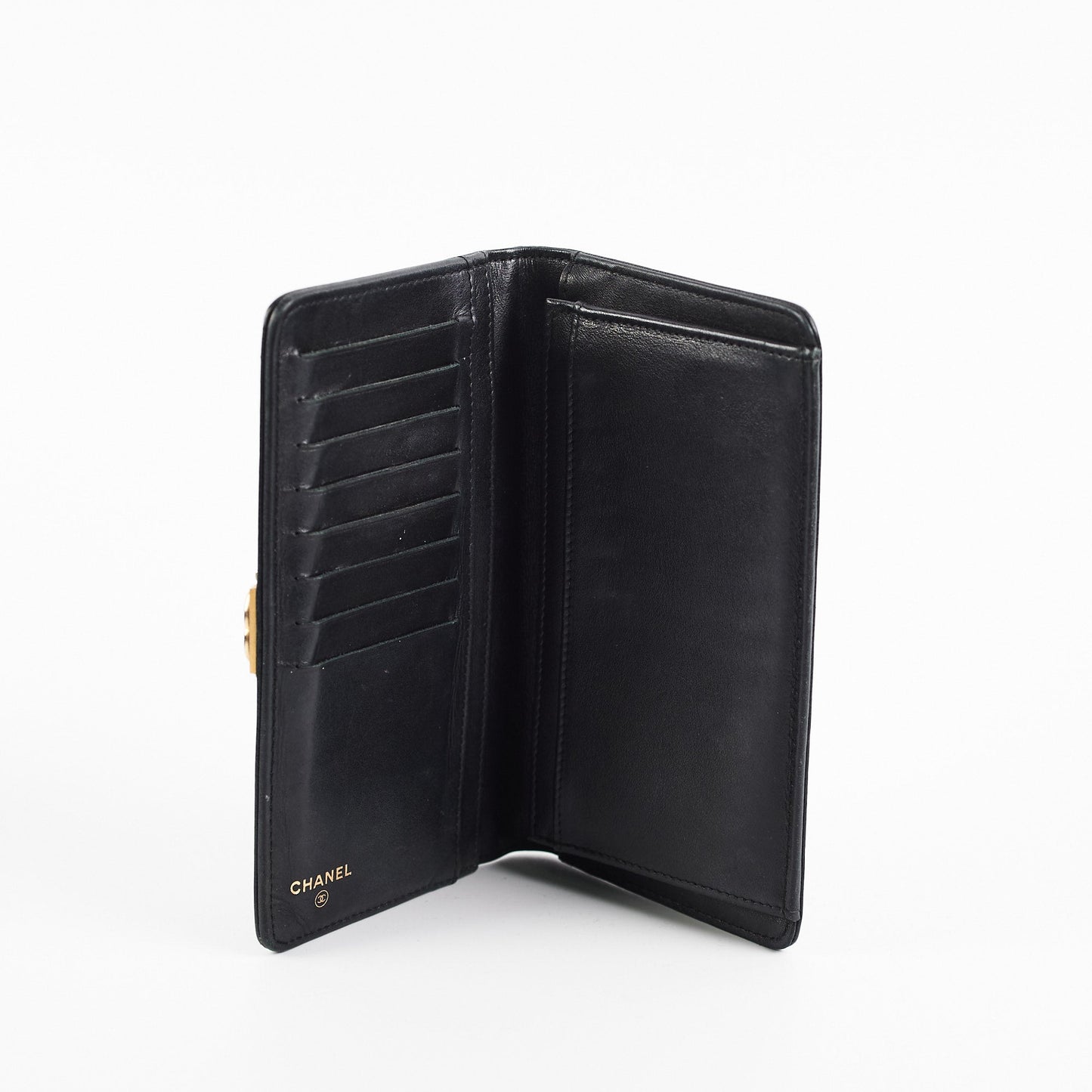 Chanel Boy Black Caviar Wallet
