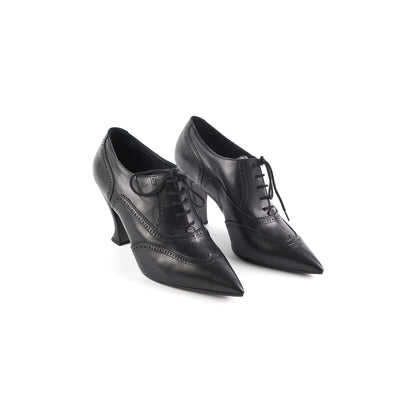 Chanel Black Lace up Boots (Size 40 1/2)