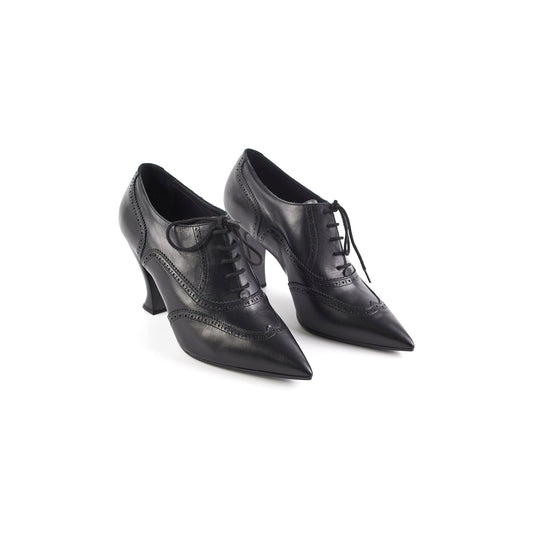 Chanel Black Lace up Boots (Size 40 1/2)