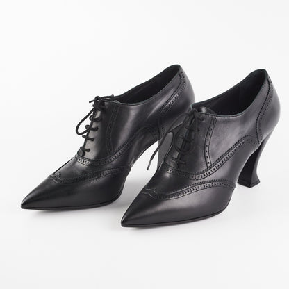 Chanel Black Lace up Boots (Size 40 1/2)