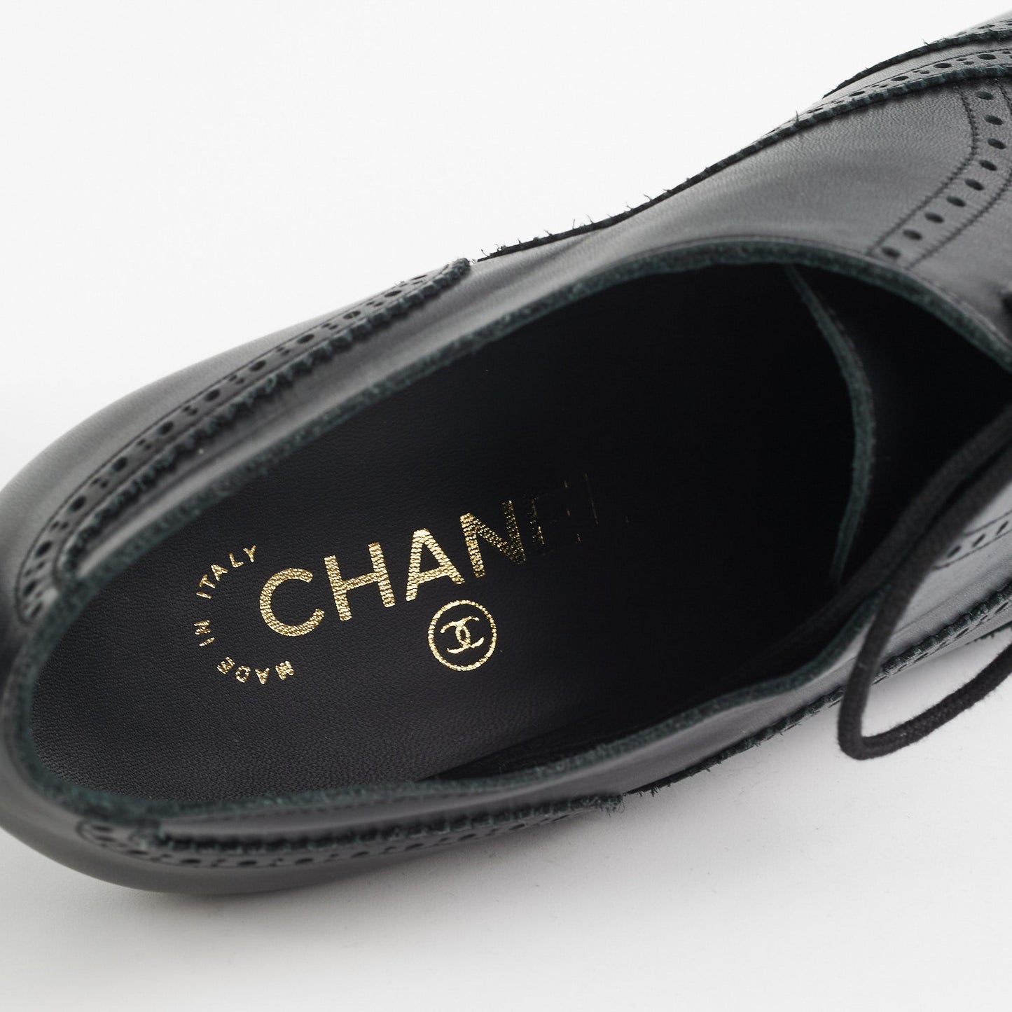 Chanel Black Lace up Boots (Size 40 1/2)