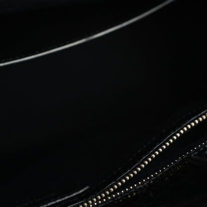 Saint Laurent Manhattan Shopper Embossed Croc Tote Black