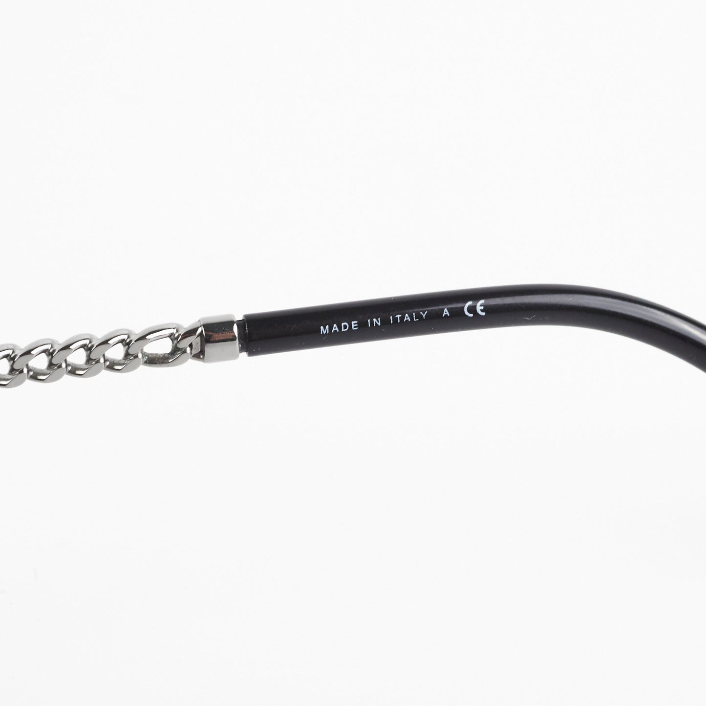 Chanel Square Sunglasses Grey/Gunmetal Black With Chain