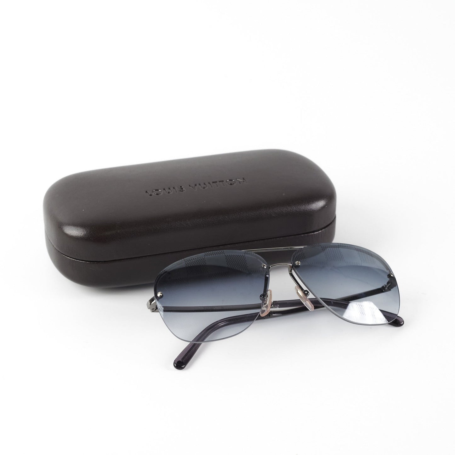 Louis Vuitton Sunglasses Aviator Grey Damier