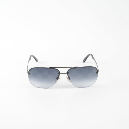 Louis Vuitton Sunglasses Aviator Grey Damier