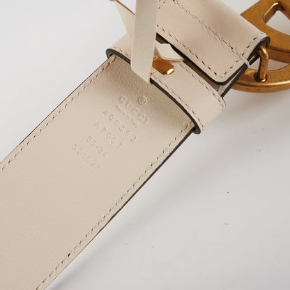 Gucci Marmont GG Belt Cream Size 85