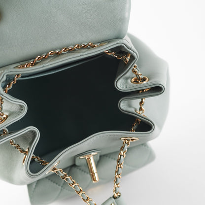 Chanel Mini Duma Backpack Grey/Blue (Microchip)