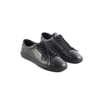 Saint Laurent Leather Sneakers Black 41