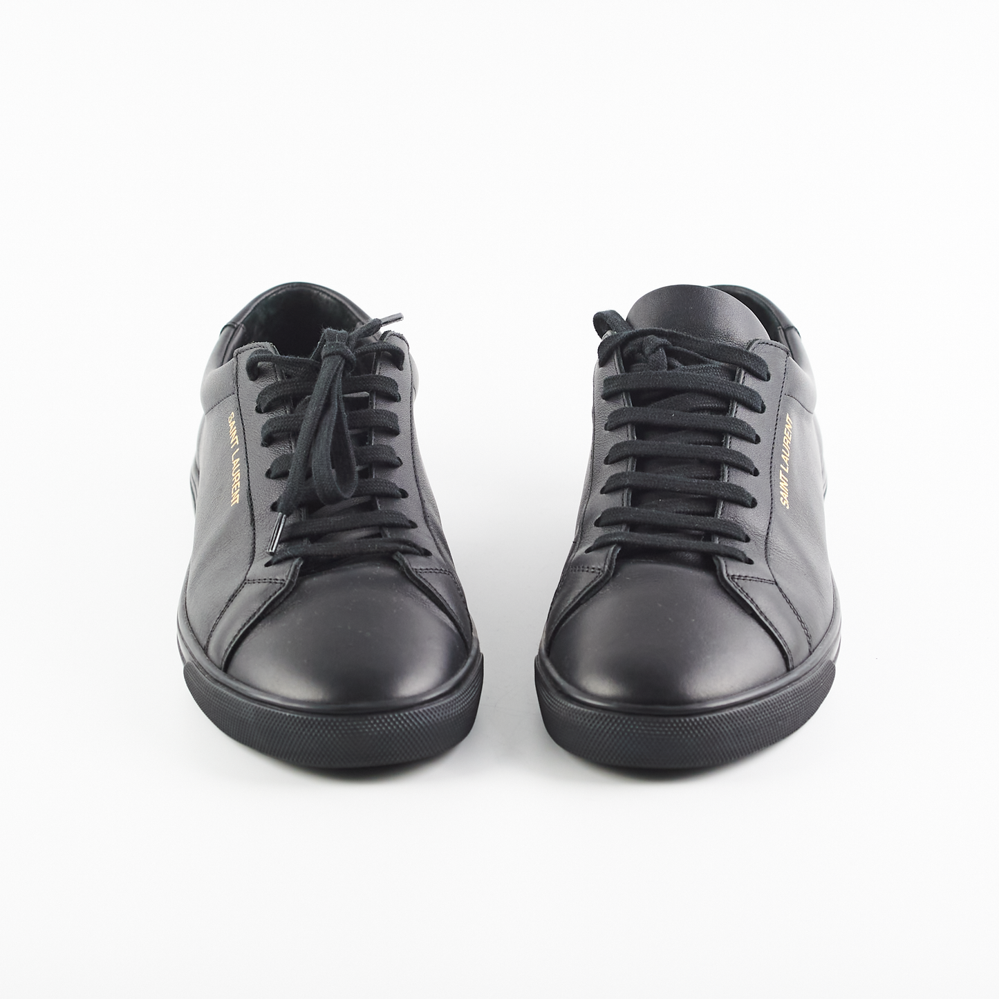 Saint Laurent Leather Sneakers Black 41