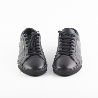 Saint Laurent Leather Sneakers Black 41