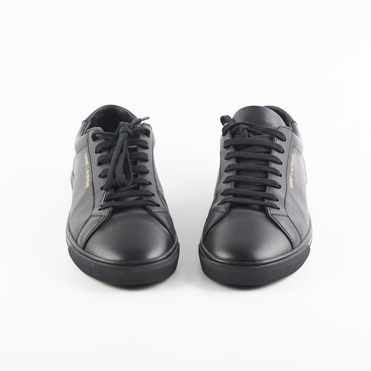 Saint Laurent Leather Sneakers Black 41