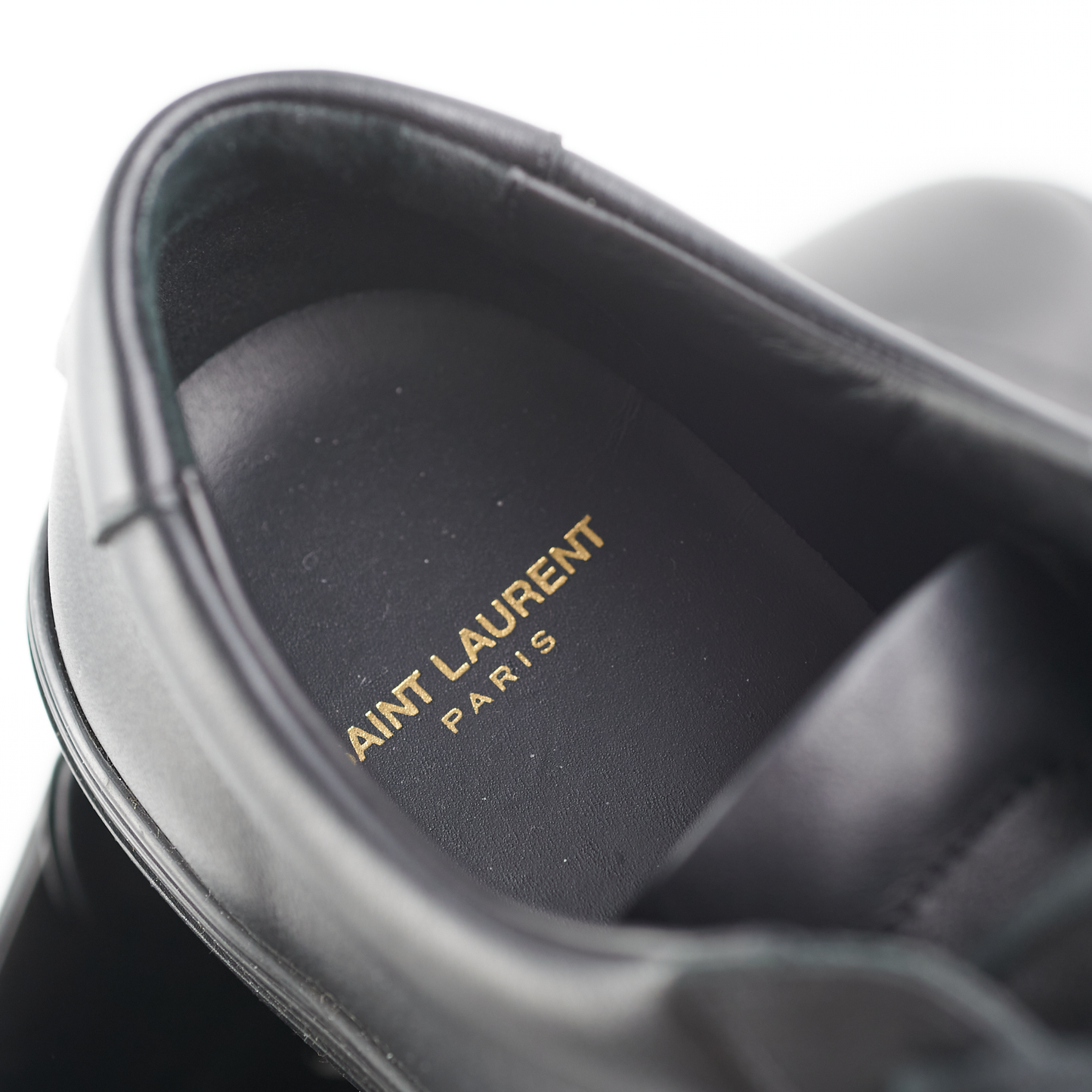 Saint Laurent Leather Sneakers Black 41