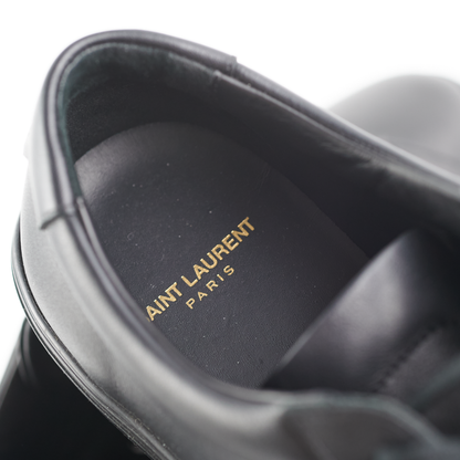 Saint Laurent Leather Sneakers Black 41