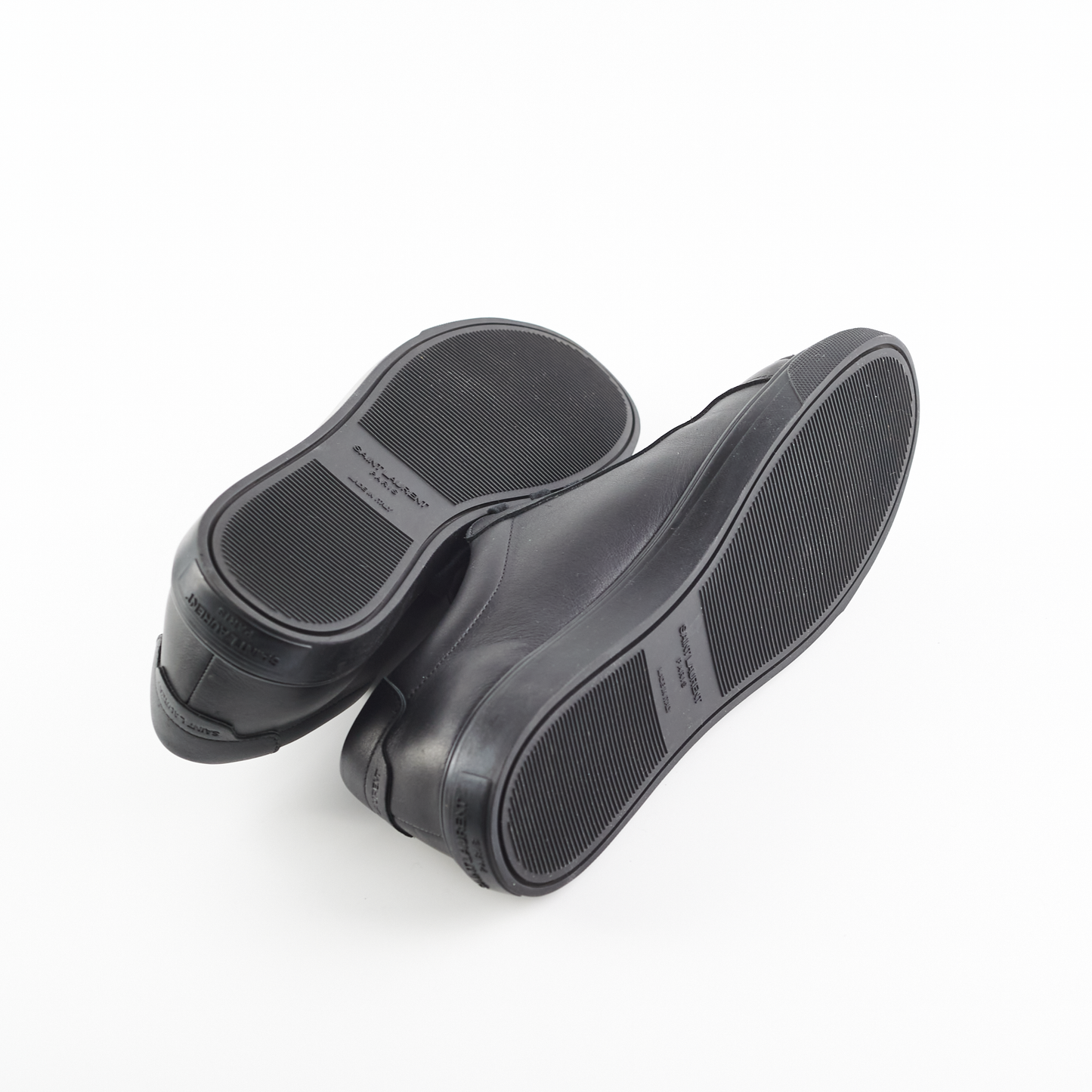 Saint Laurent Leather Sneakers Black 41