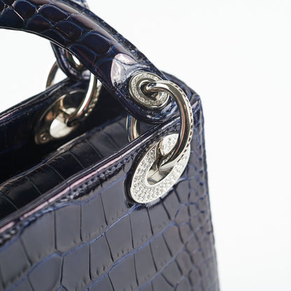 Dior Lady Dior Mini Navy Blue