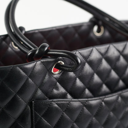 Chanel Cambon Black Lambskin Tote