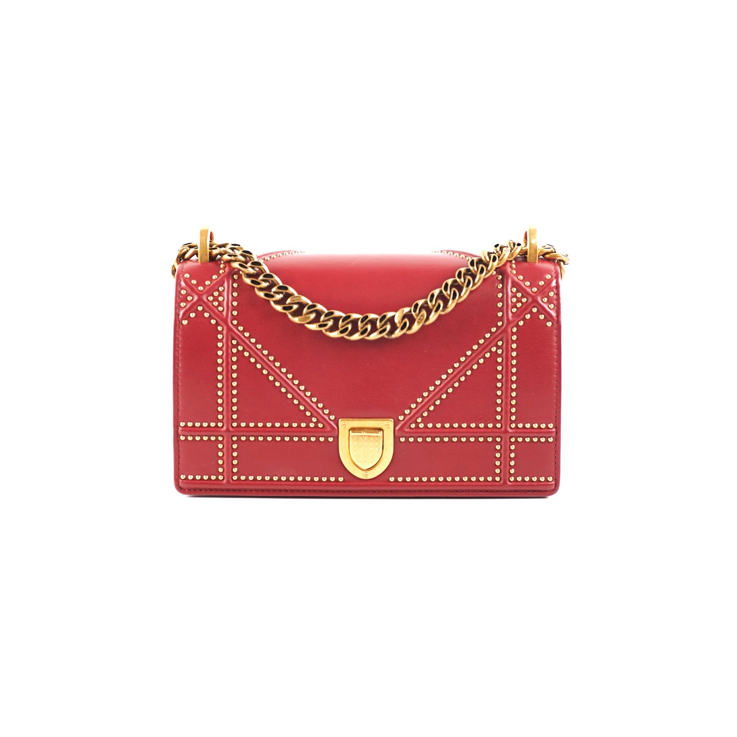 Christian Dior Diorama Burgundy Studded Crossbody Bag