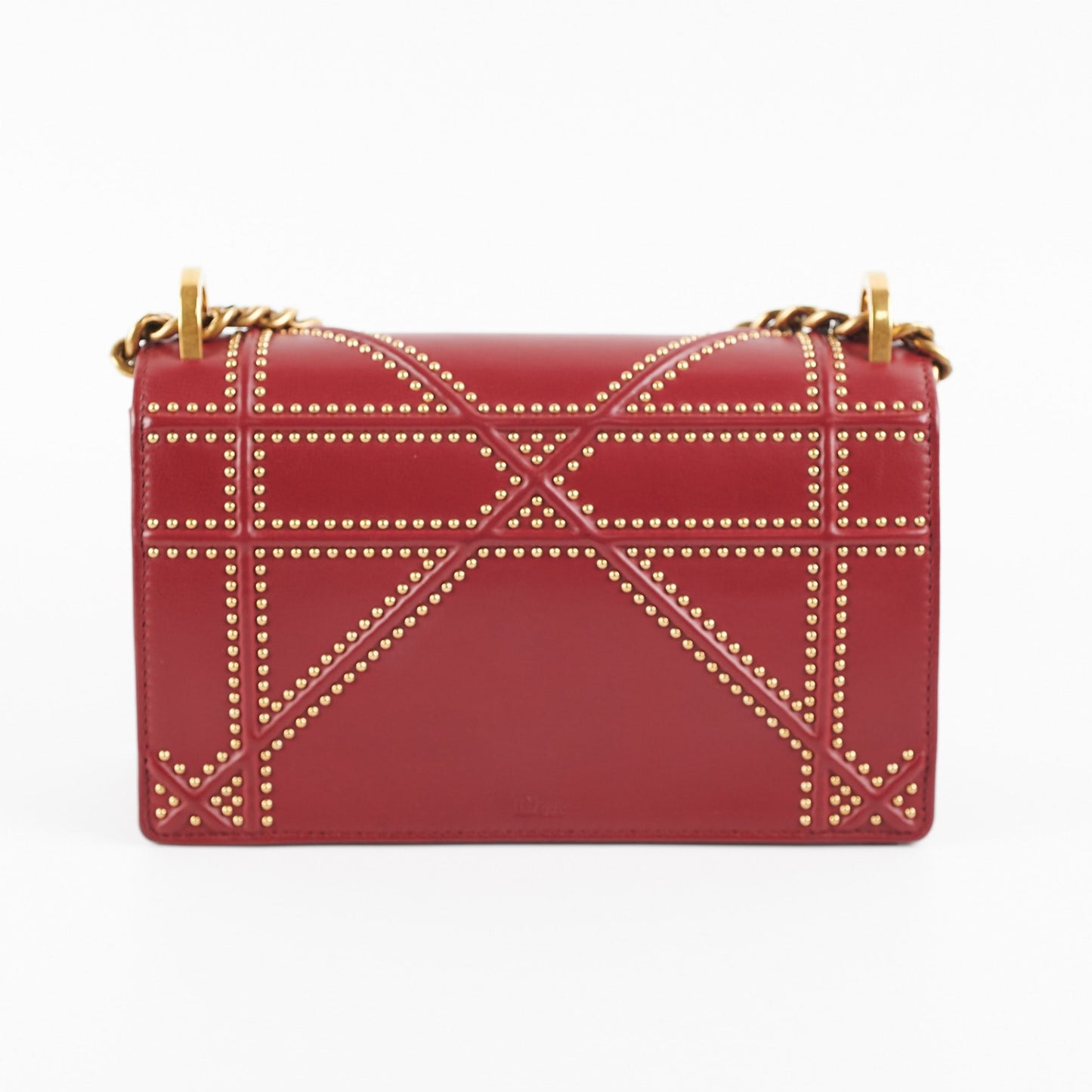 Christian Dior Diorama Burgundy Studded Crossbody Bag