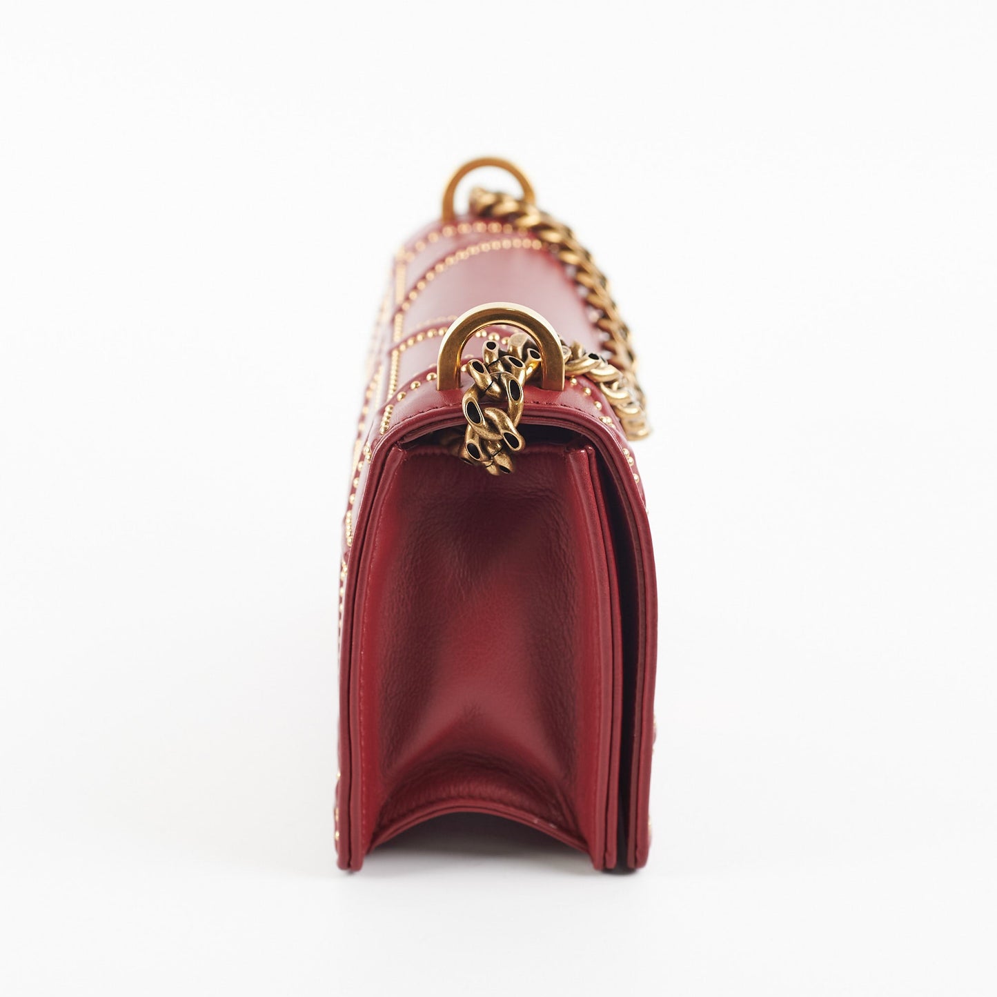 Christian Dior Diorama Burgundy Studded Crossbody Bag