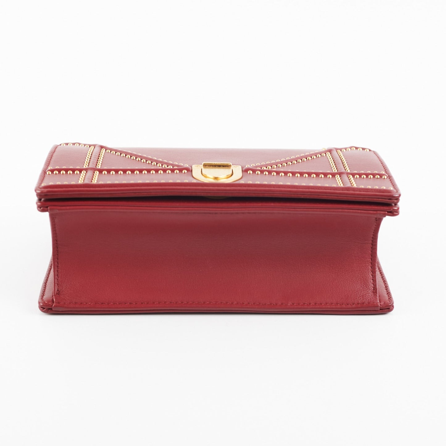 Christian Dior Diorama Burgundy Studded Crossbody Bag