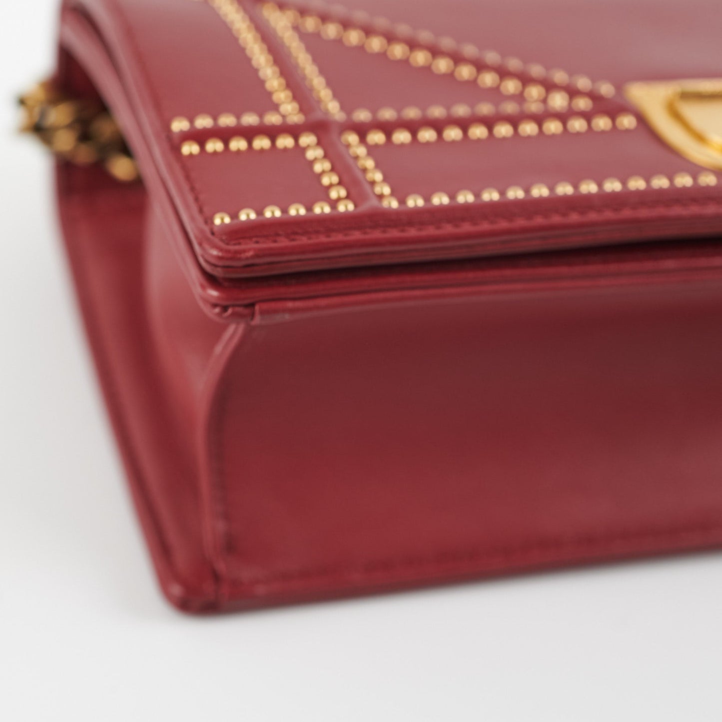 Christian Dior Diorama Burgundy Studded Crossbody Bag