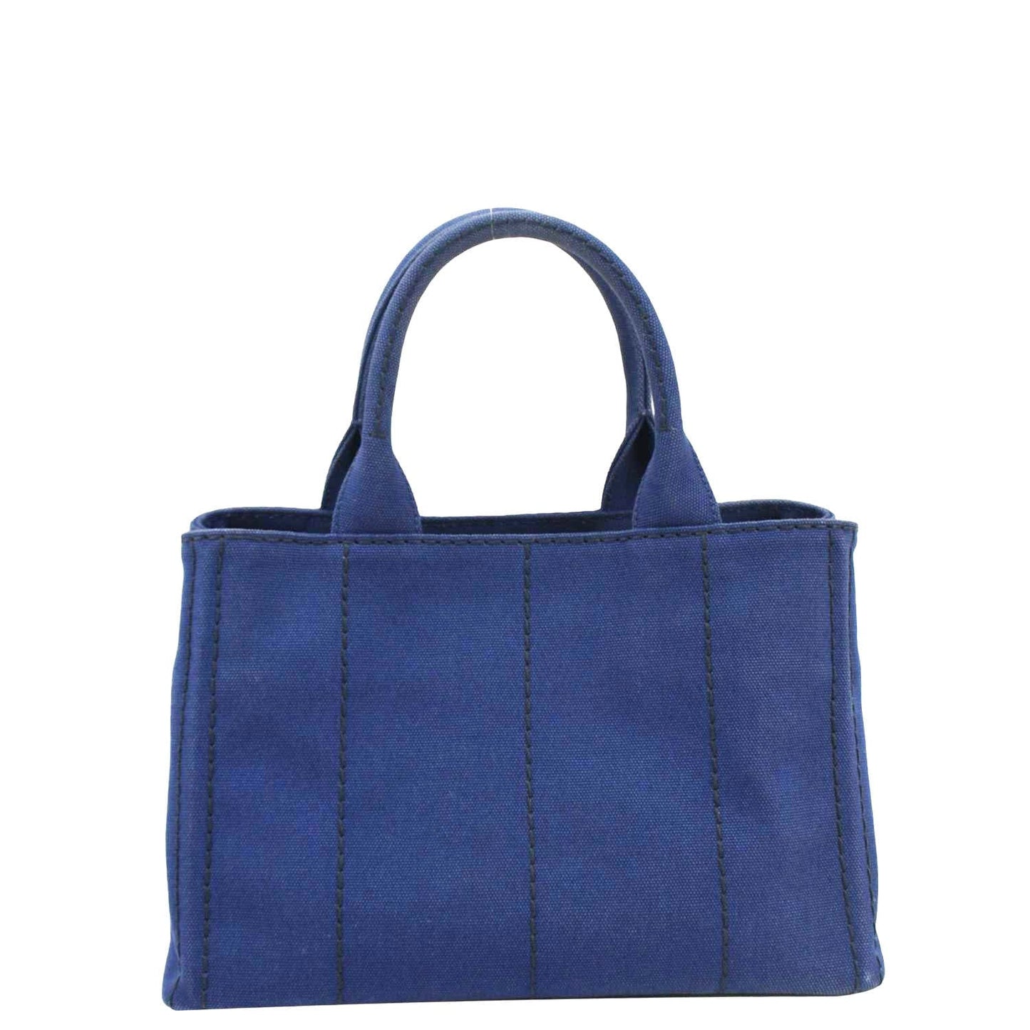 PRADA Canapa Denim Tote Bag Dark Blue