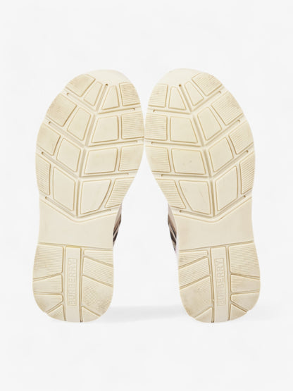 Burberry Ramsey Sneakers Beige  / Brown / Pink Canvas EU 41 UK 8