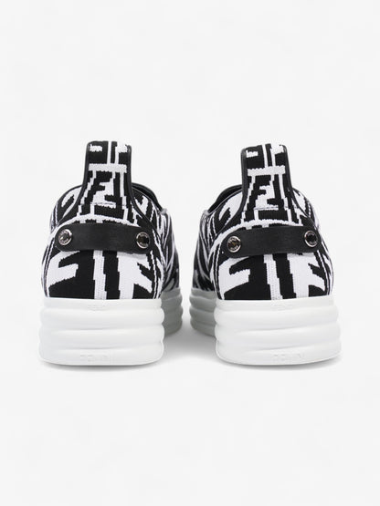 Fendi Rise Slip On White / Black Cotton EU 38 UK 5
