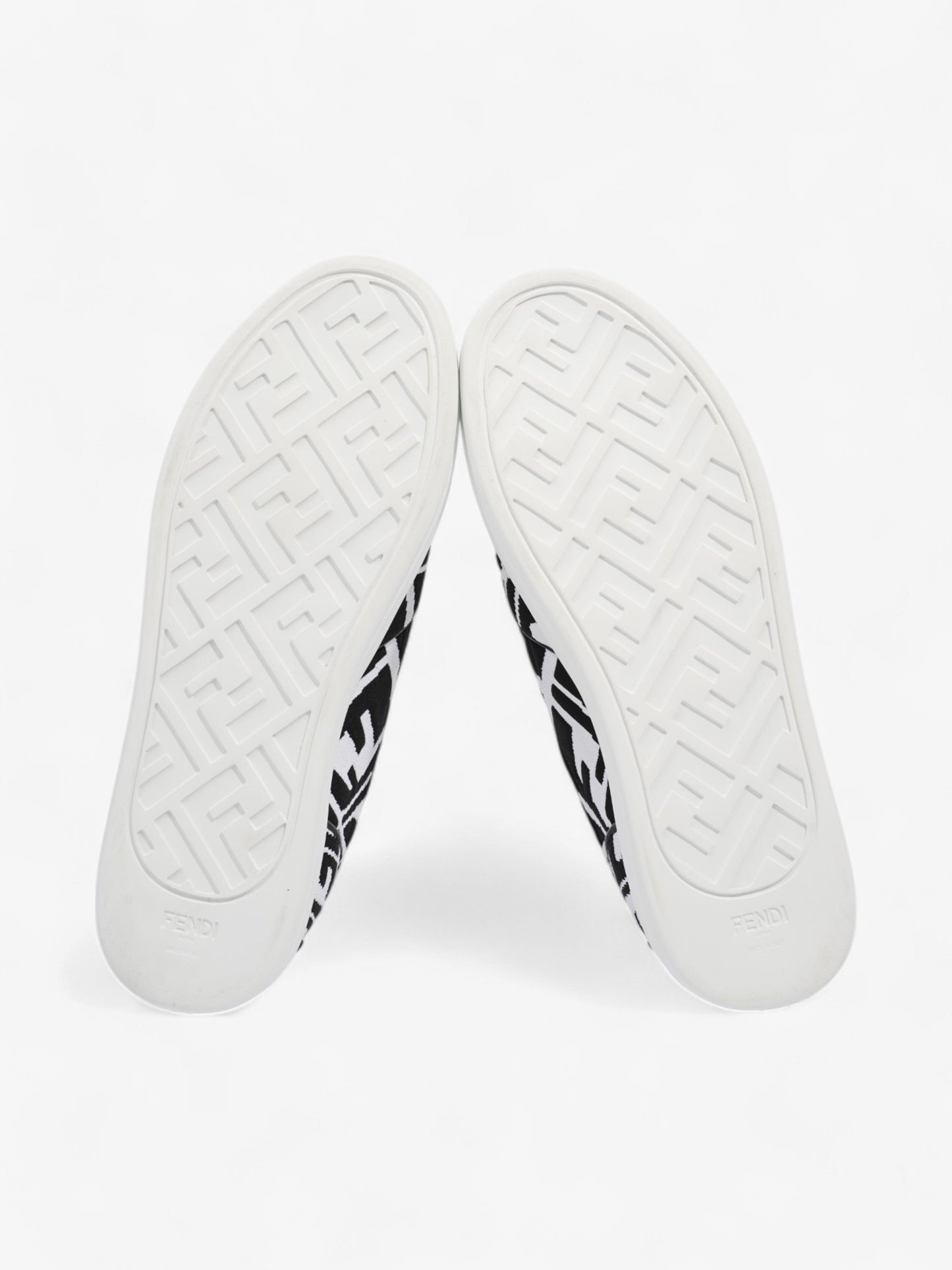 Fendi Rise Slip On White / Black Cotton EU 38 UK 5