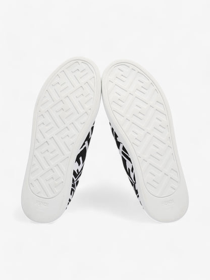 Fendi Rise Slip On White / Black Cotton EU 38 UK 5