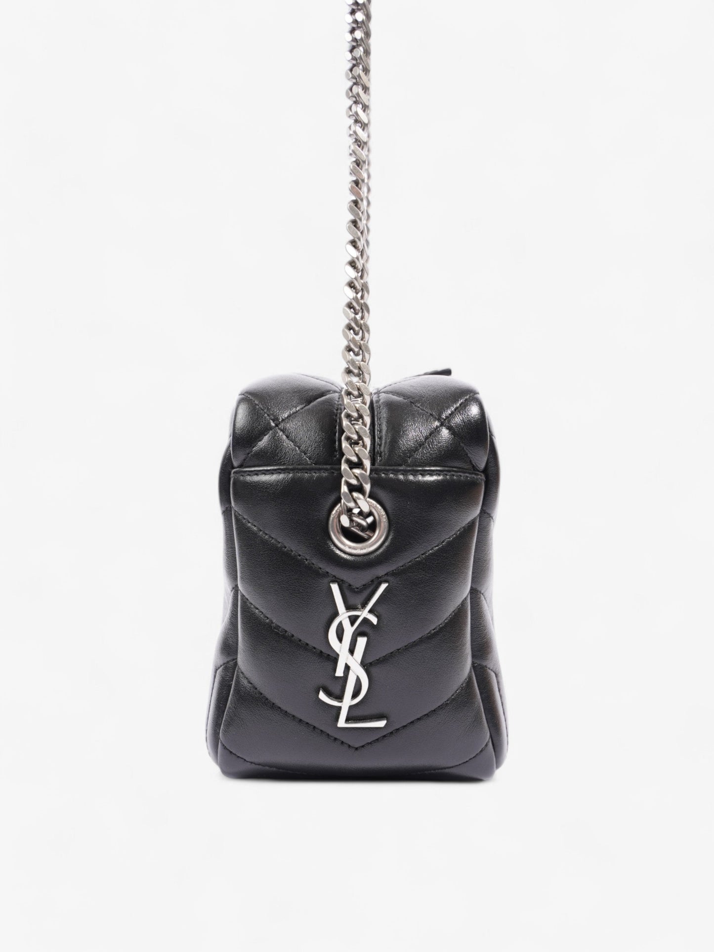 Saint Laurent LouLou Bowling Bag Black Calfskin Leather Small