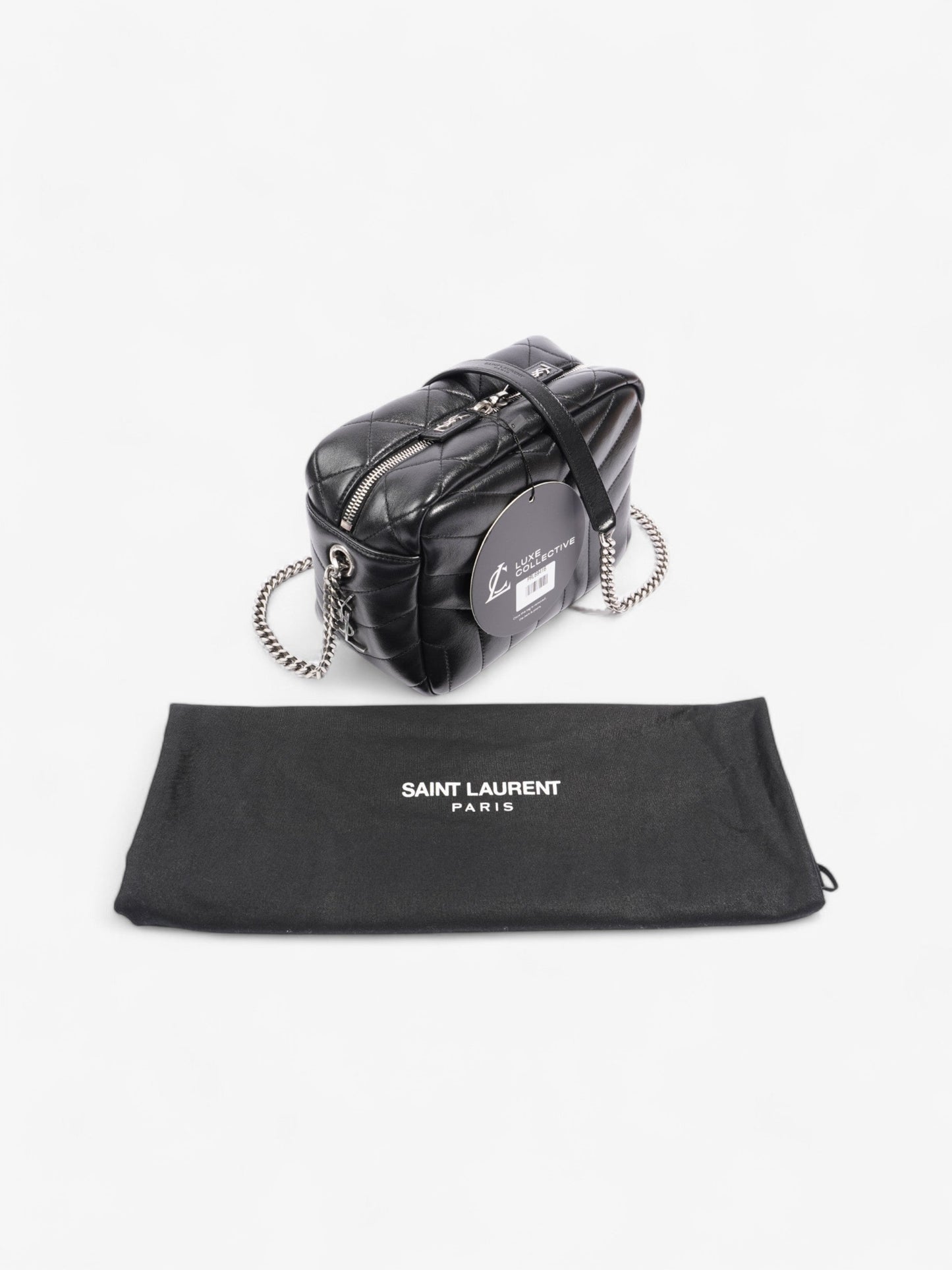 Saint Laurent LouLou Bowling Bag Black Calfskin Leather Small
