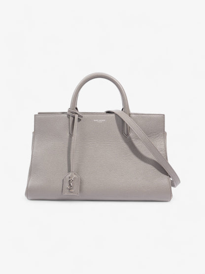 Saint Laurent Rive Gauche Cabas Tote Grey Grained Leather