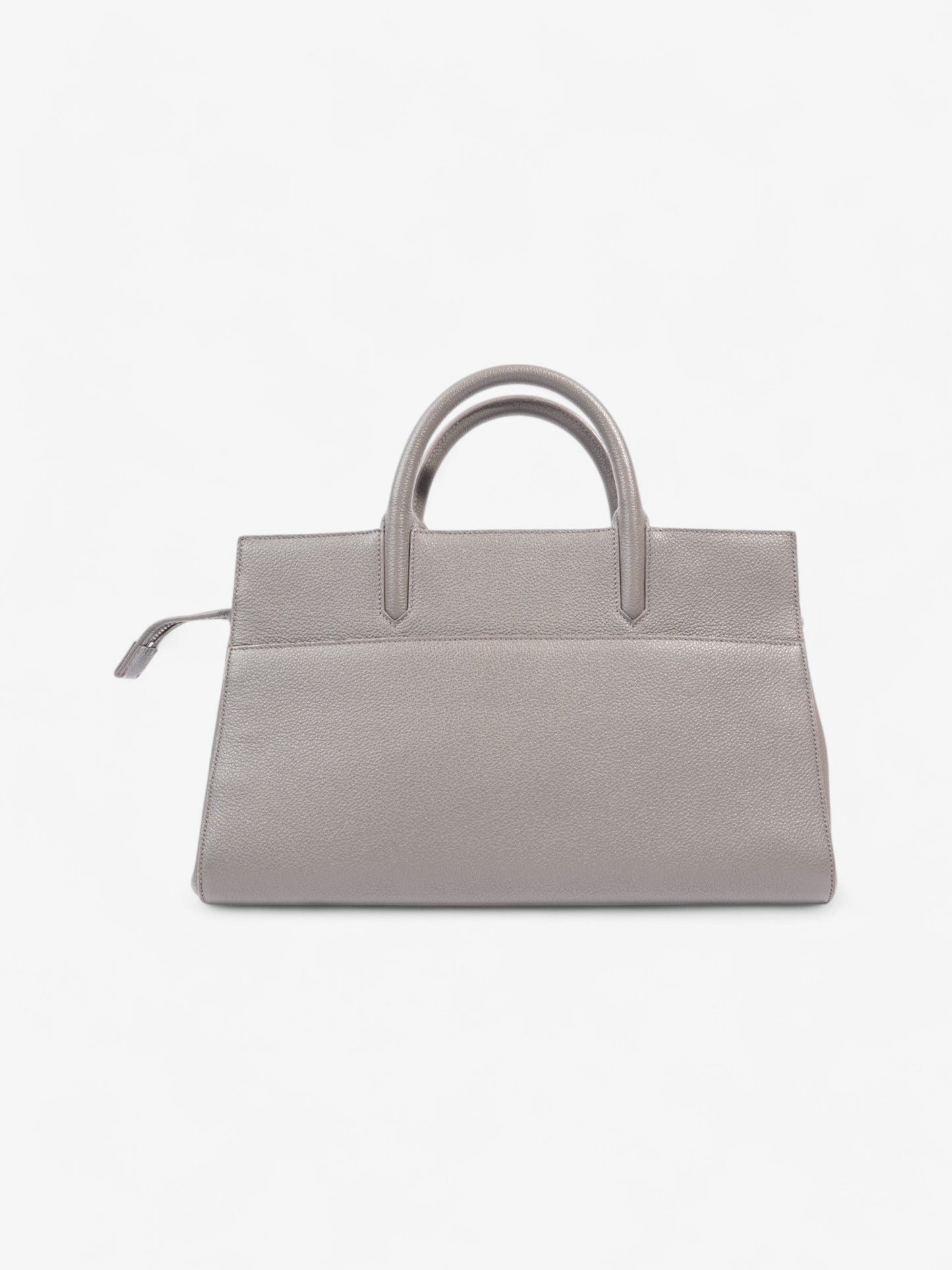 Saint Laurent Rive Gauche Cabas Tote Grey Grained Leather