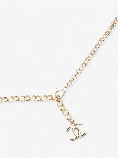 Chanel Coco Heart Long Necklace Light Gold Base Metal