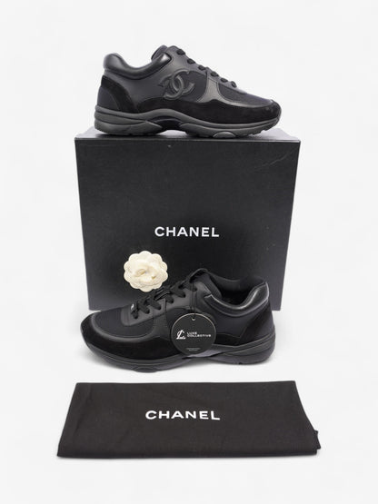 Chanel CC Logo Sneakers Black Suede EU 41 UK 7