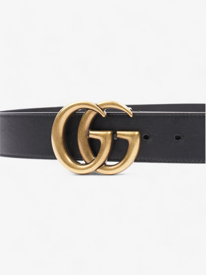 Gucci GG Marmont 2015 Re-Edition Wide Belt Black Leather 80cm / 32"