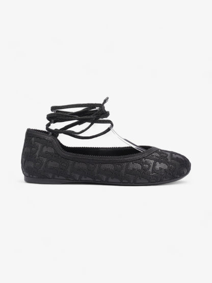 Christian Dior Poeme Ballet Flats Black Cotton EU 39 UK 6