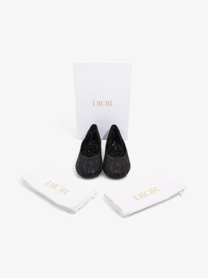 Christian Dior Poeme Ballet Flats Black Cotton EU 39 UK 6