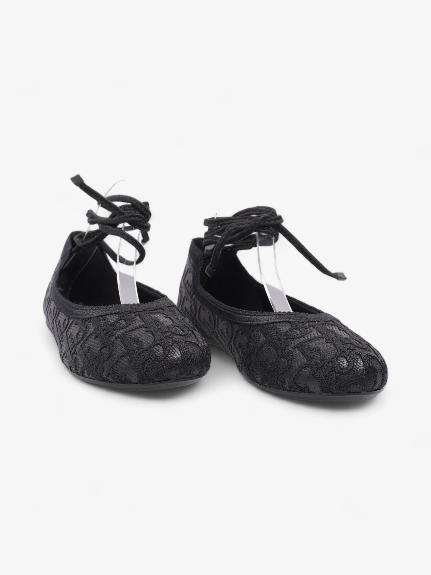 Christian Dior Poeme Ballet Flats Black Cotton EU 39 UK 6