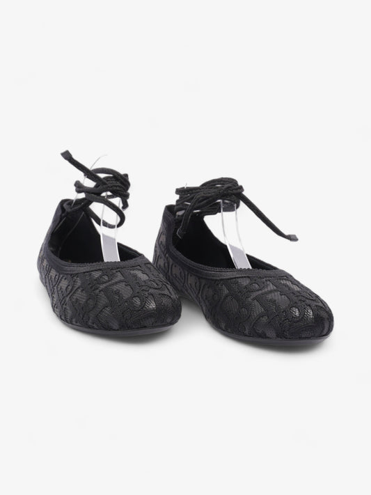 Christian Dior Poeme Ballet Flats Black Cotton EU 39 UK 6