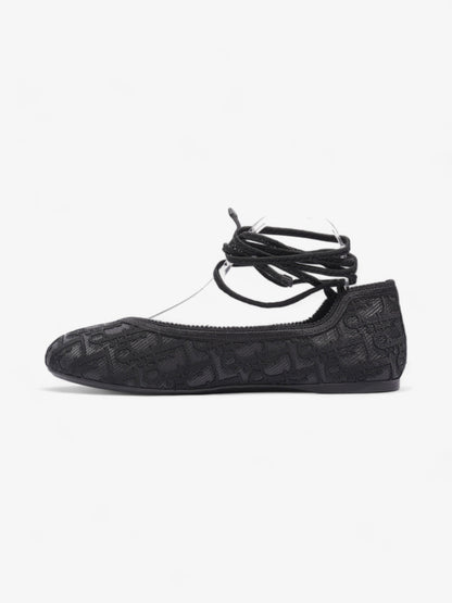 Christian Dior Poeme Ballet Flats Black Cotton EU 39 UK 6
