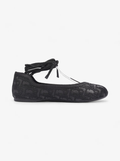 Christian Dior Poeme Ballet Flats Black Cotton EU 39 UK 6