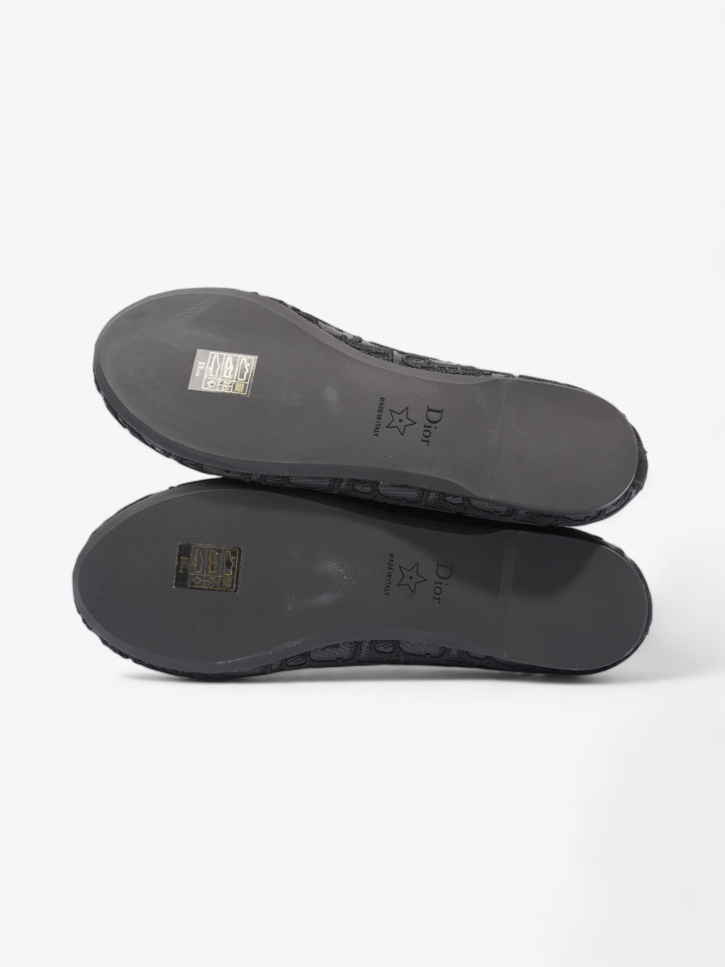 Christian Dior Poeme Ballet Flats Black Cotton EU 39 UK 6
