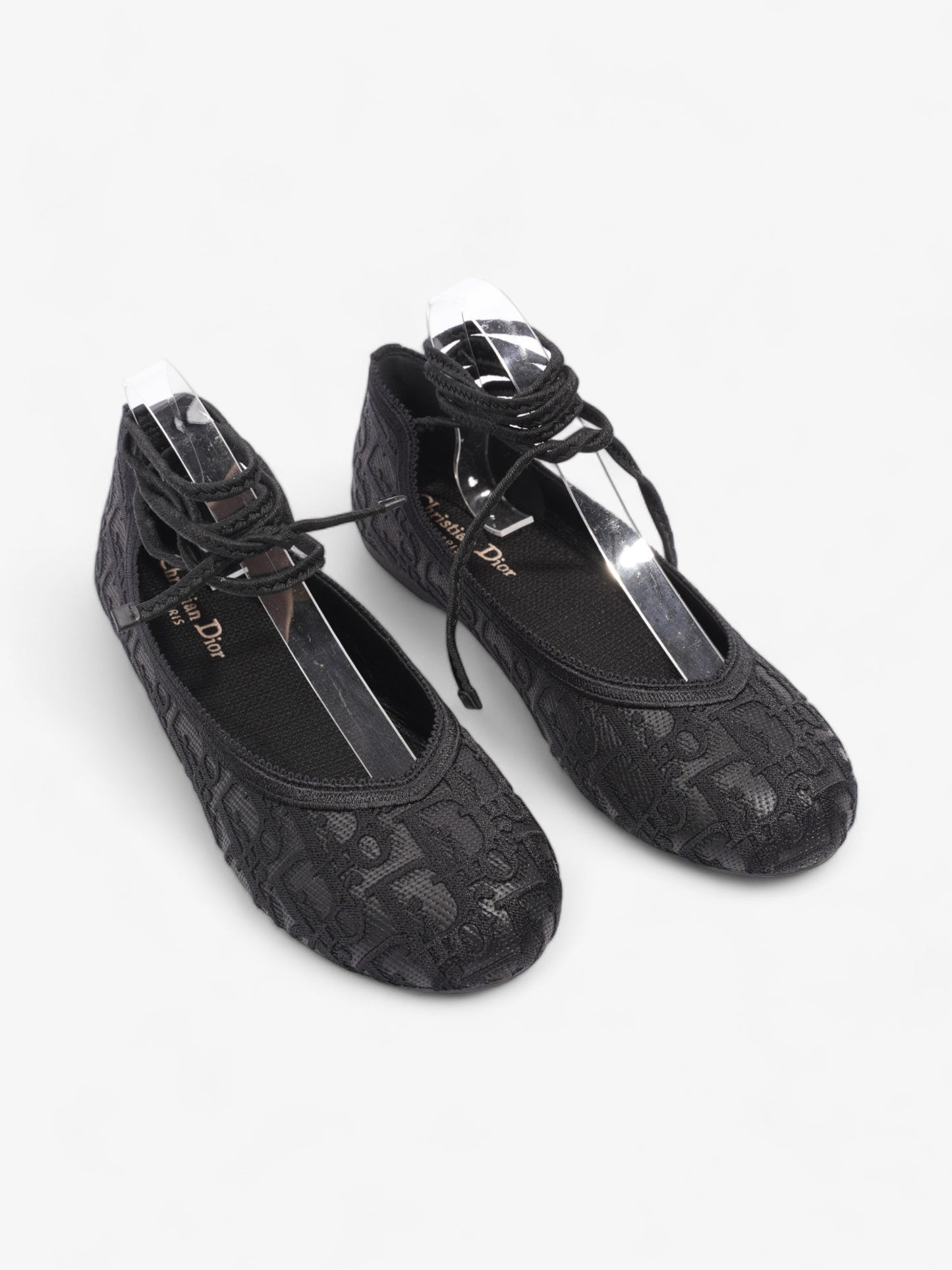 Christian Dior Poeme Ballet Flats Black Cotton EU 39 UK 6