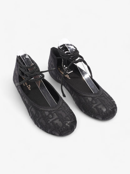 Christian Dior Poeme Ballet Flats Black Cotton EU 39 UK 6