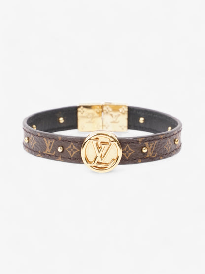 Louis Vuitton LV Circle Reversible Bracelet Monogram / Gold / Black Canvas Medium